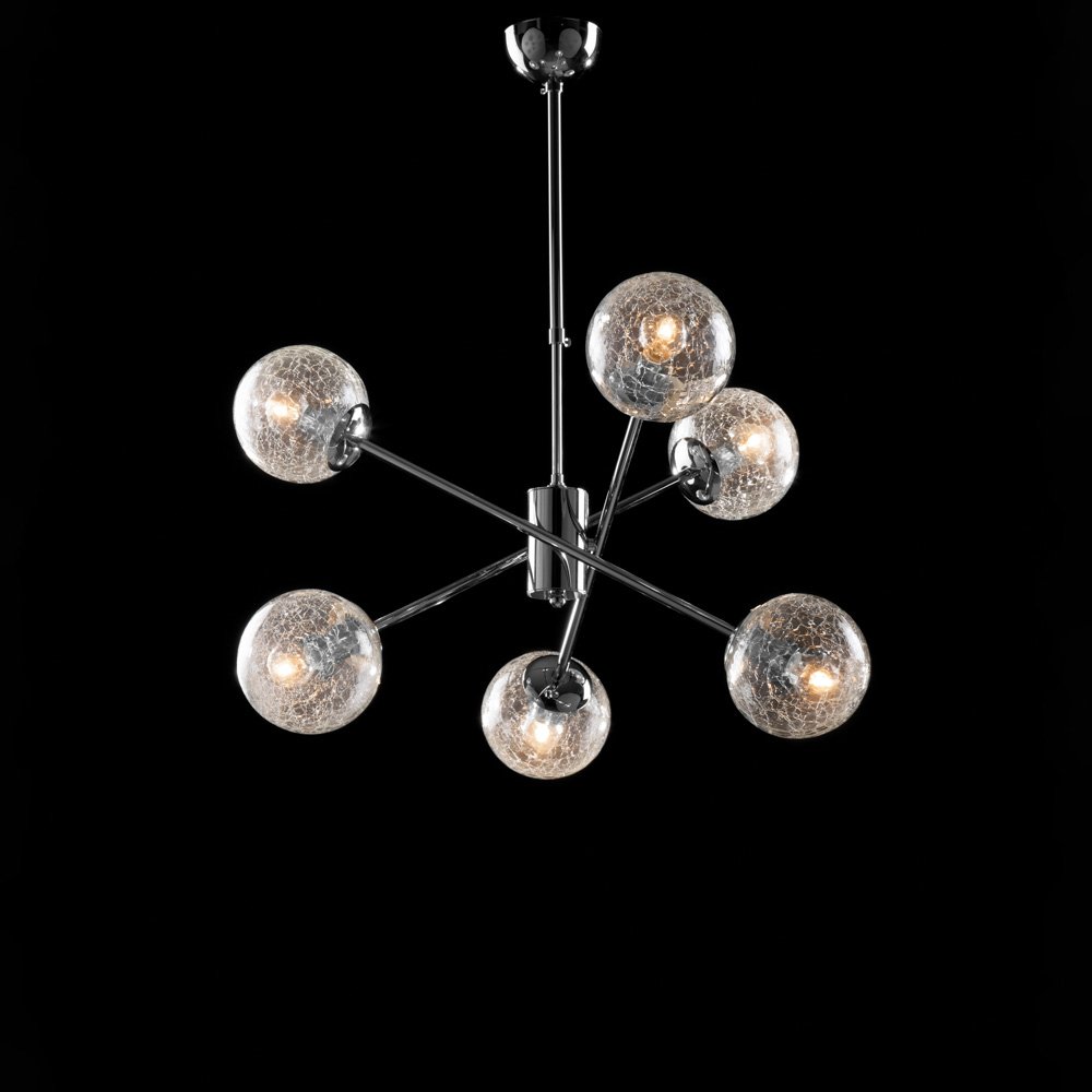 Moderno Tresor lámpara cromo 6 luces E14