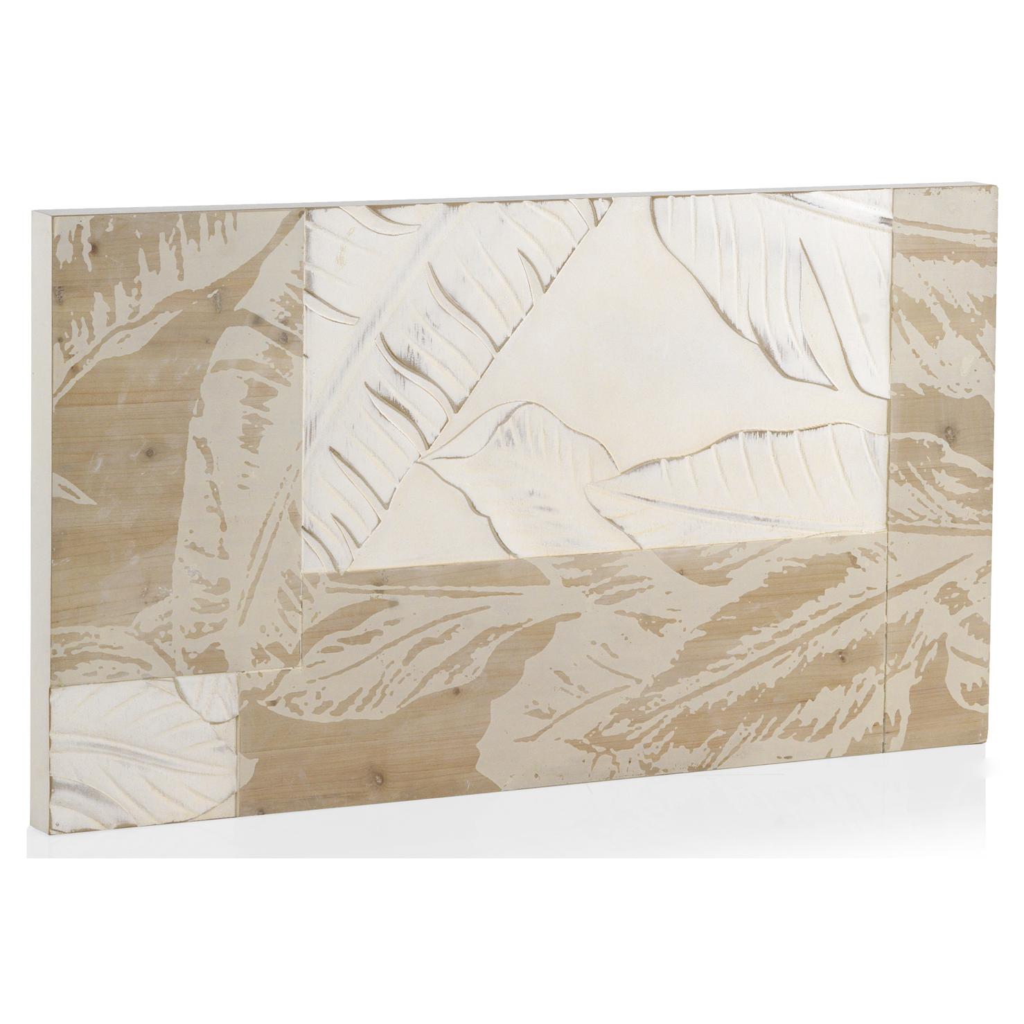 Cabecero De Pared De Madera Blanco 110X60 Cm El mejor complemento para tu hogar. Fijalo