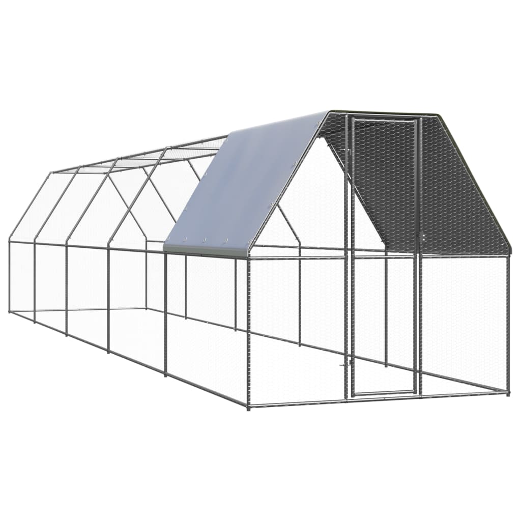 vidaXL Jaula gallinero de exterior de acero galvanizado Multitalle