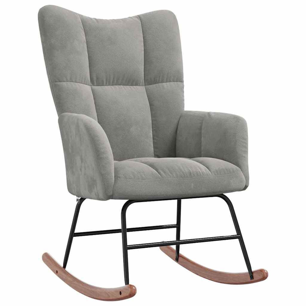 Vidaxl silla mecedora de terciopelo Multicolor