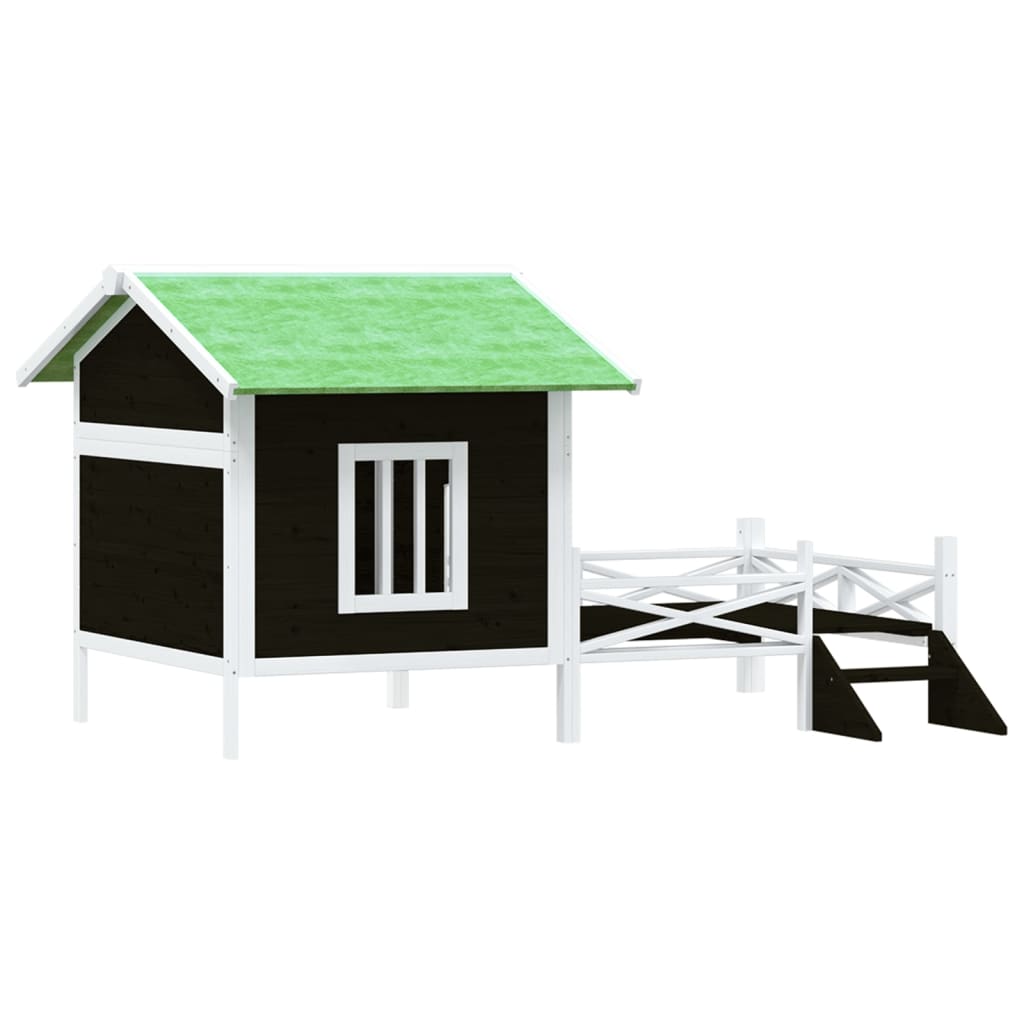 vidaXL Caseta para Perros Perrera Casita Animales Jardín Color Gris,  Marrón,  Moca y mas