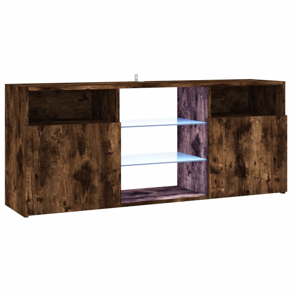 vidaXL Mueble de TV con luces LED 120x30x50 cm, Mueble de Salon, Mueble TV, Mueble TV salon, Mesa de TV, Mueble tele