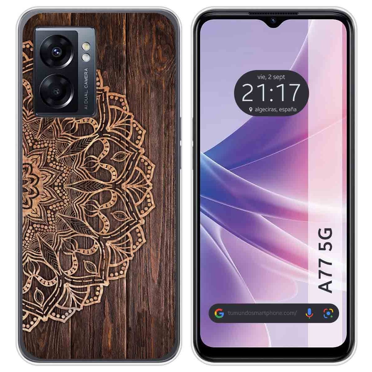 Funda Silicona para Oppo A77 5G diseño Madera 06 Dibujos