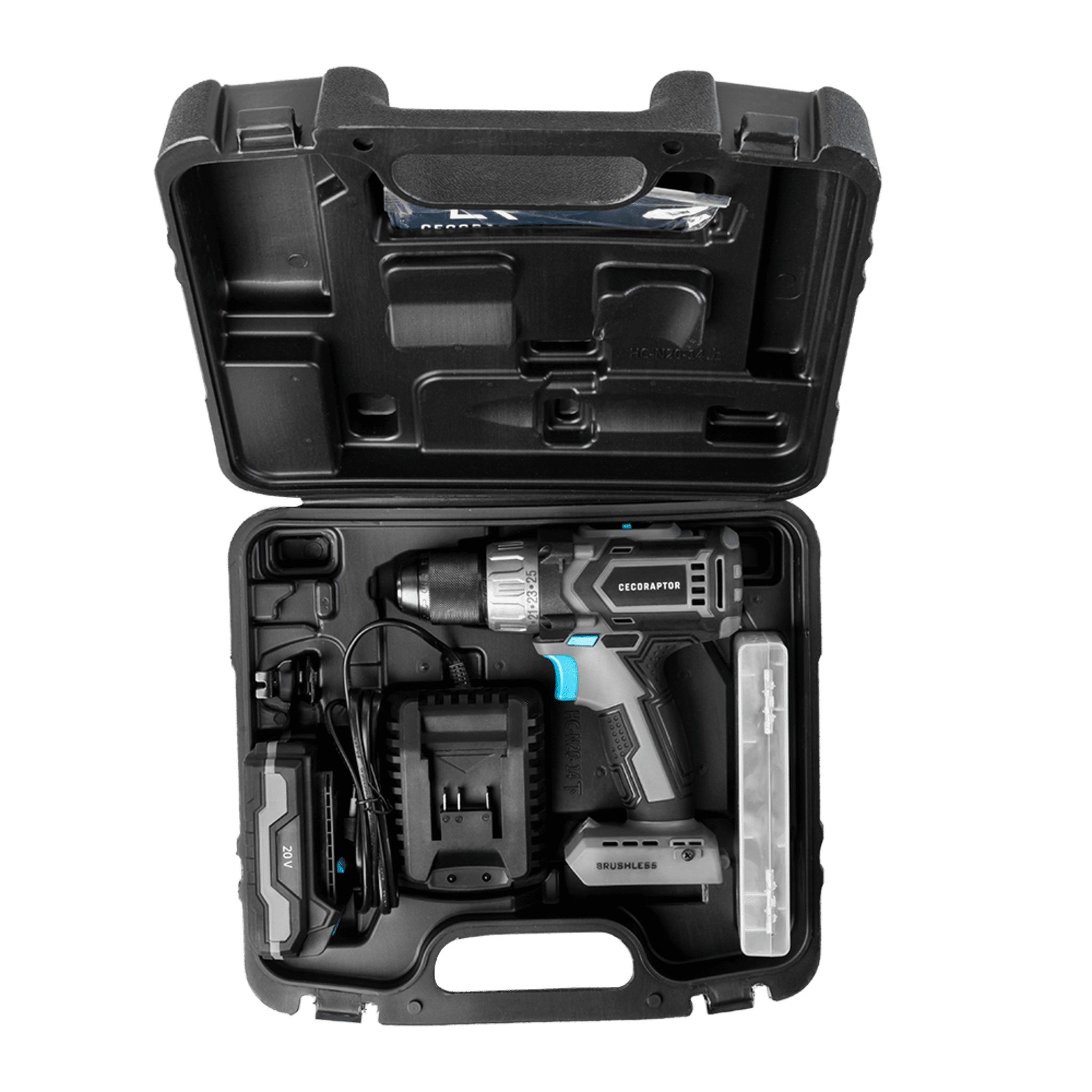 CECOTEC 70002 CecoRaptor Perfect Drill 2020 Taladro 20V Brushless 2000 rpm 46 Nm 25 posiciones Torque y 2 velocidades
