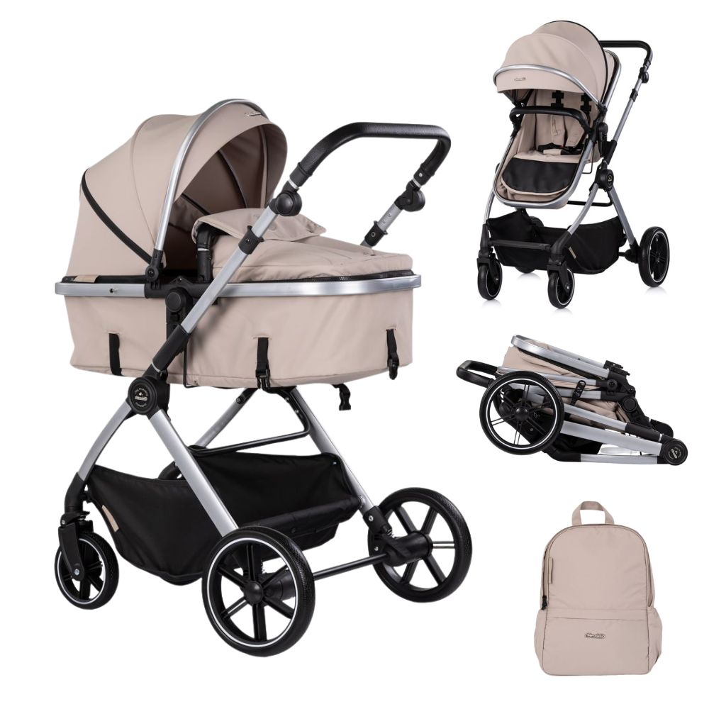 Carrito de Bebé Dúo Convertible PEARL Chipolino 2 en 1 con Capazo y Silla de Paseo hasta 22 kg