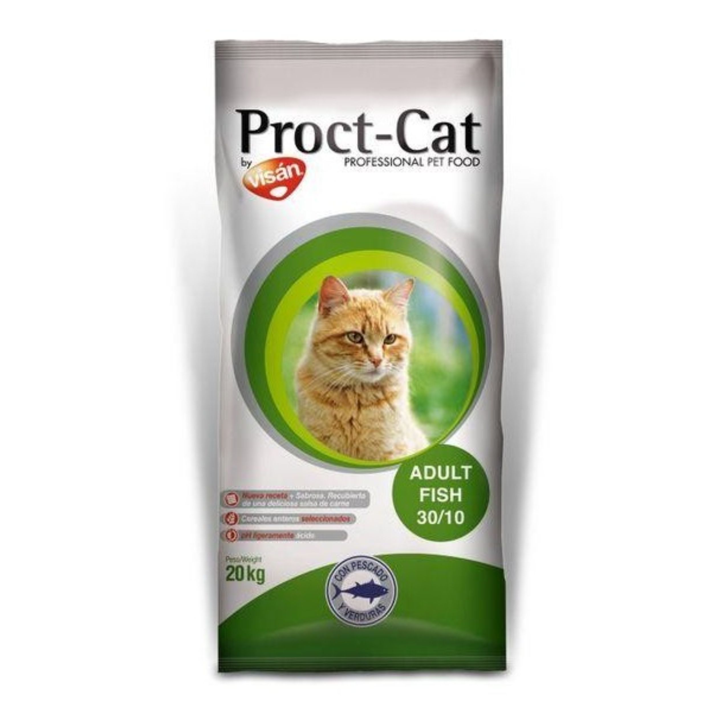 Proct Dog Proct-Cat Adult Pescado y Vegetal 20 Kg - Alimento Completo para Gatos Adultos con Pescado y Vegetales