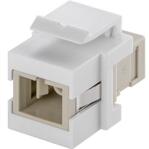 CABLEPELADO Keystone de fibra optica SC-Simplex, Conector modular SC-Simplex, Acoplador de fibra óptica SC-Simplex, Adaptador de fibra óptica SC-Simplex formato keystone, Keystone de conector Simplex