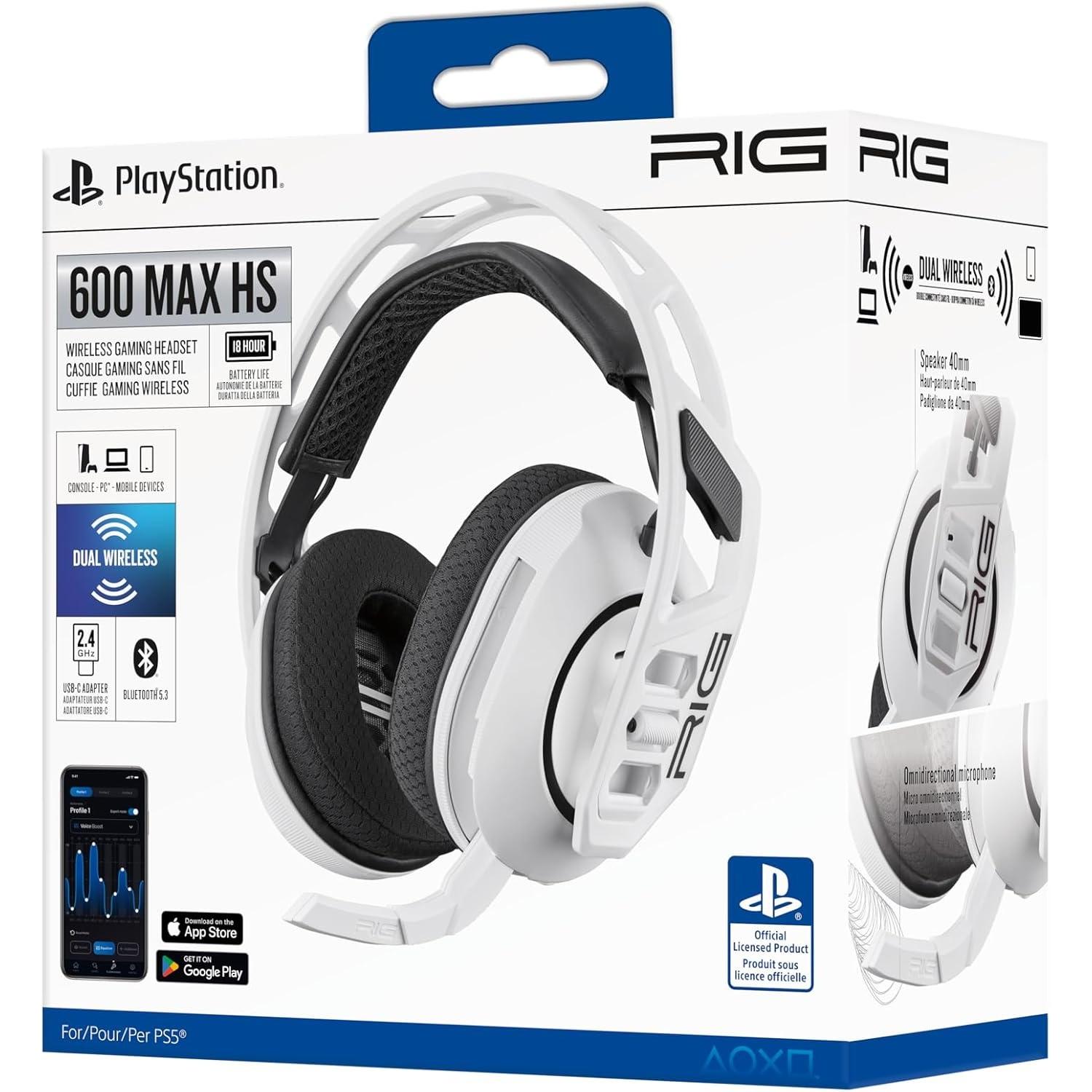 Nacon - RIG 600 Max HS - PS5 Juego para Consola Sony PlayStation 5 PS5