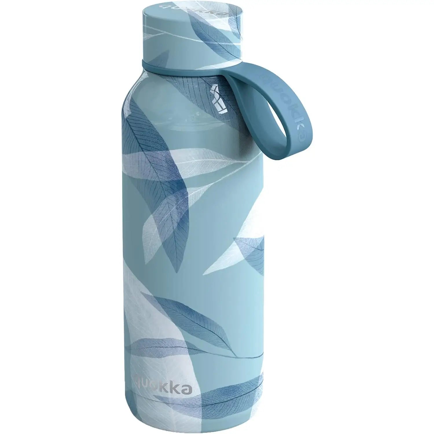 Botella térmica QUOKKA SOLID WITH STRAP BLUE WIND 510ML acero inoxidable boca ancha - Quokka