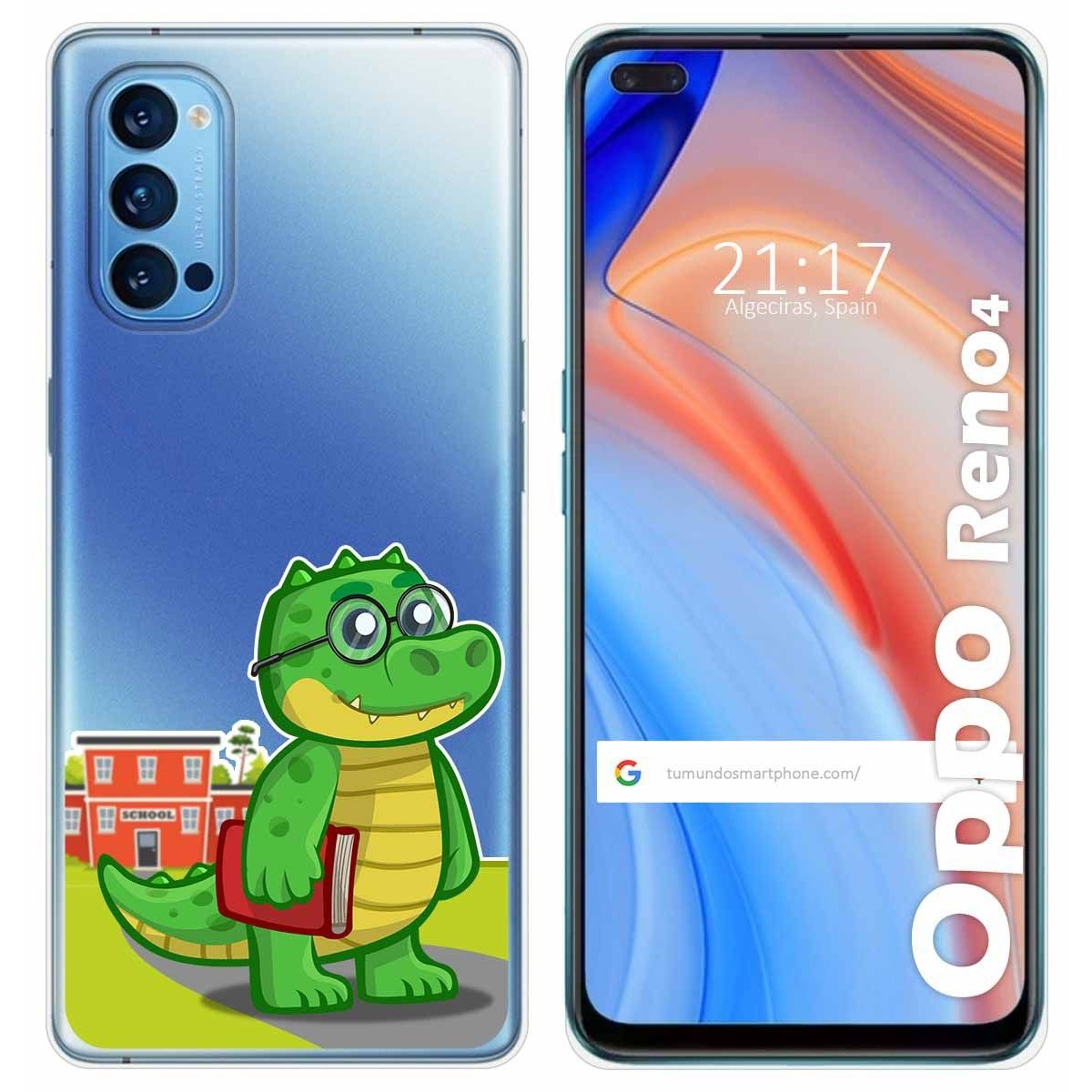 Tumundosmartphone Funda Gel Transparente para Oppo Reno 4 5G diseño Coco Dibujos