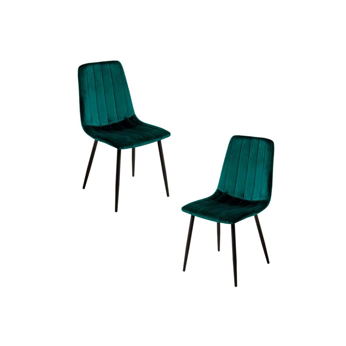 Regalos Miguel - Packs Sillas Comedor - Pack 2 Sillas Liny Terciopelo - Verde