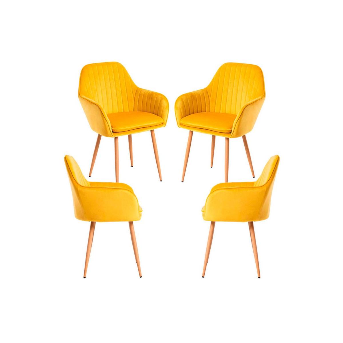 Regalos Miguel - Packs Sillas Comedor - Pack 4 Sillas Chic - Amarillo