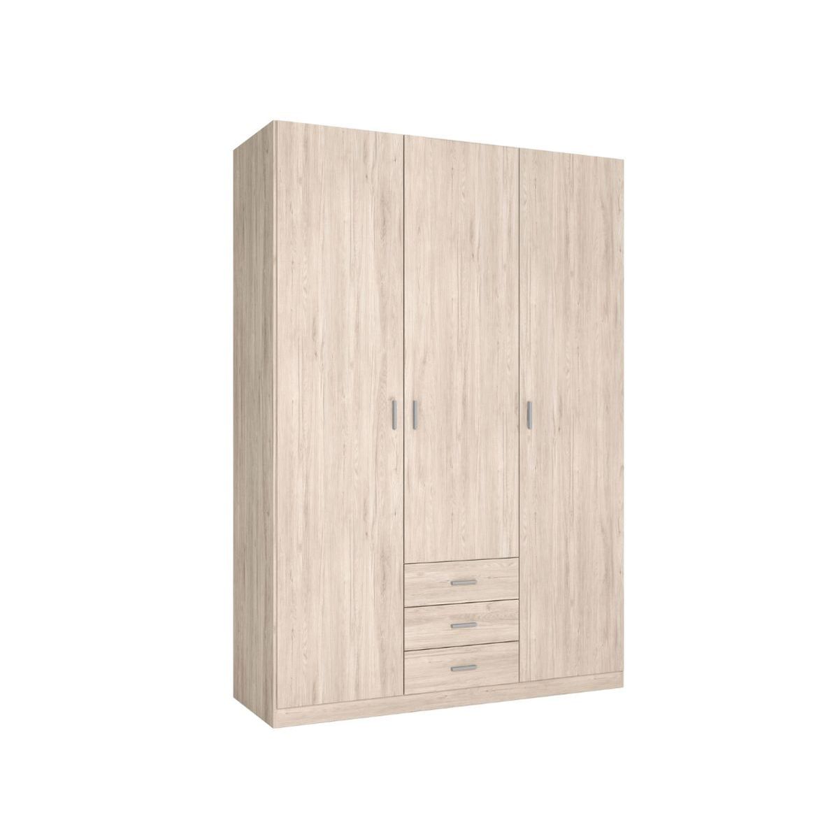 Armario Roma 3 puertas + 3 cajones 215,5x148,9x52,6 cm