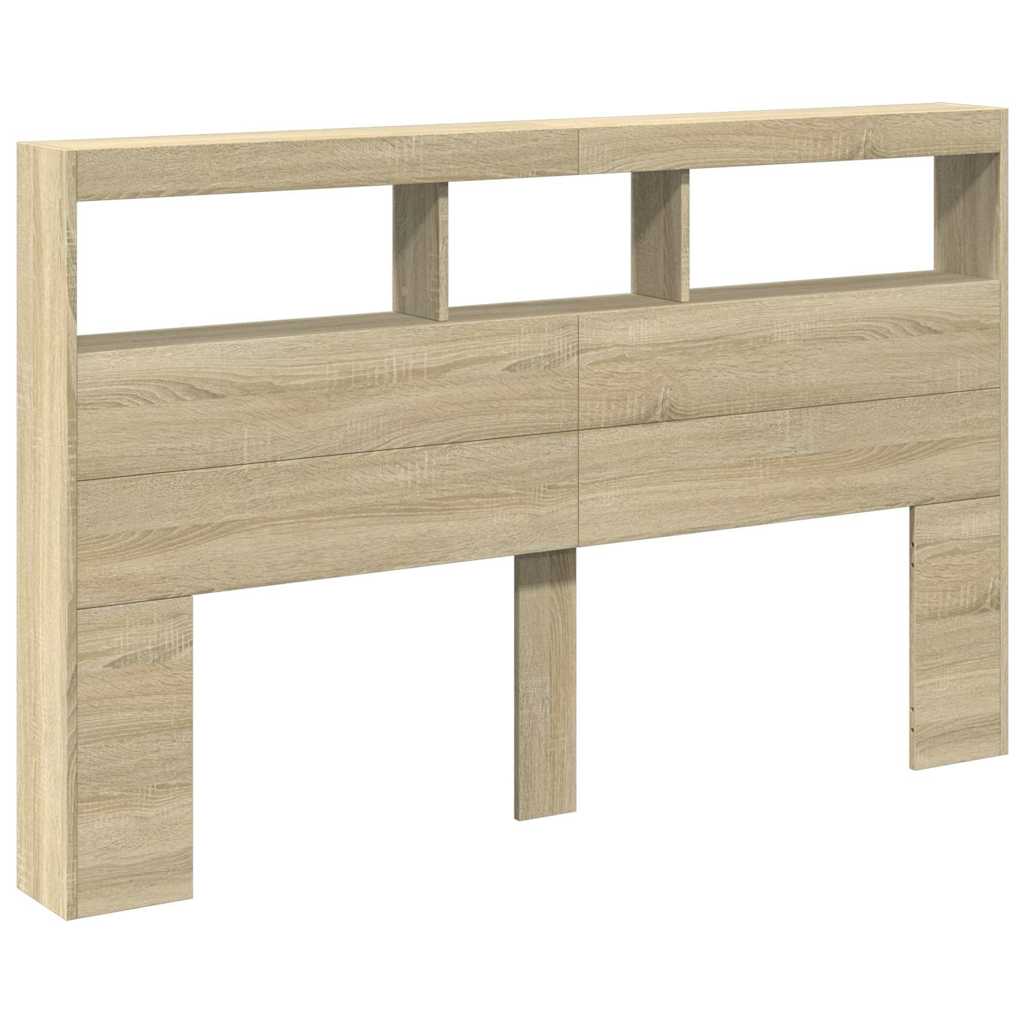 vidaXL Cabecero de cama con luz LED 160 x 17 x 102 cm