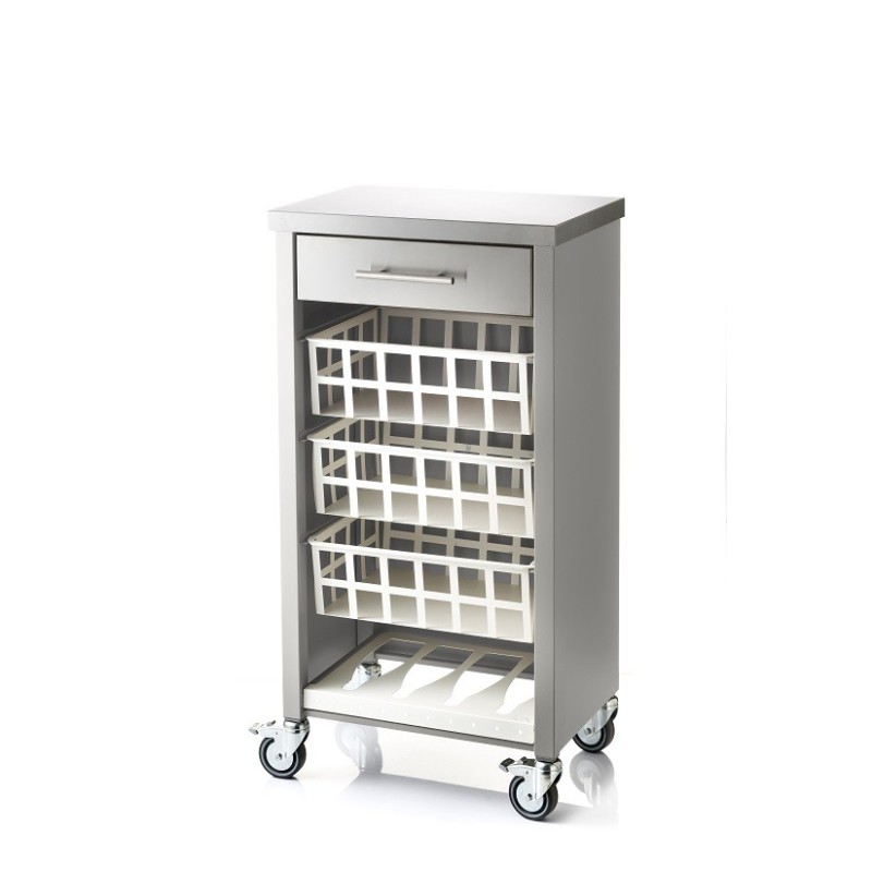 DON HIERRO - Carrito de cocina, Verdulero con encimera en Acero Inoxidable, MOHER