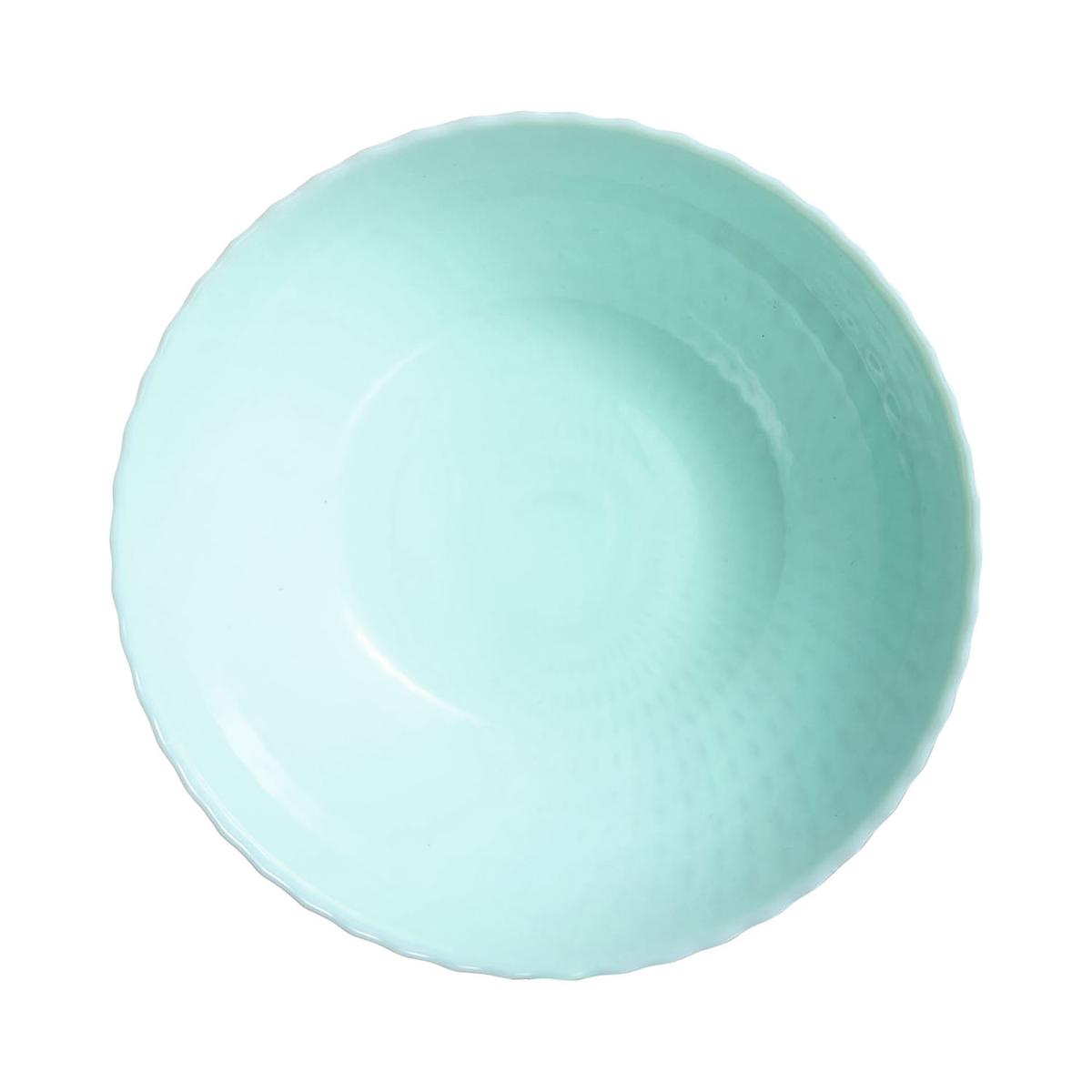 LUMINARC PAMPILLE TURQUESA Plato Hondo Opal 20CM Turquesa Con relieve Fabricado en Francia Reciclable