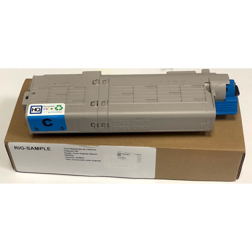Toner OKI C532 C542 MC563 MC573-Regenerated-Cyan-46490607 parte de 6.000 páginas A4