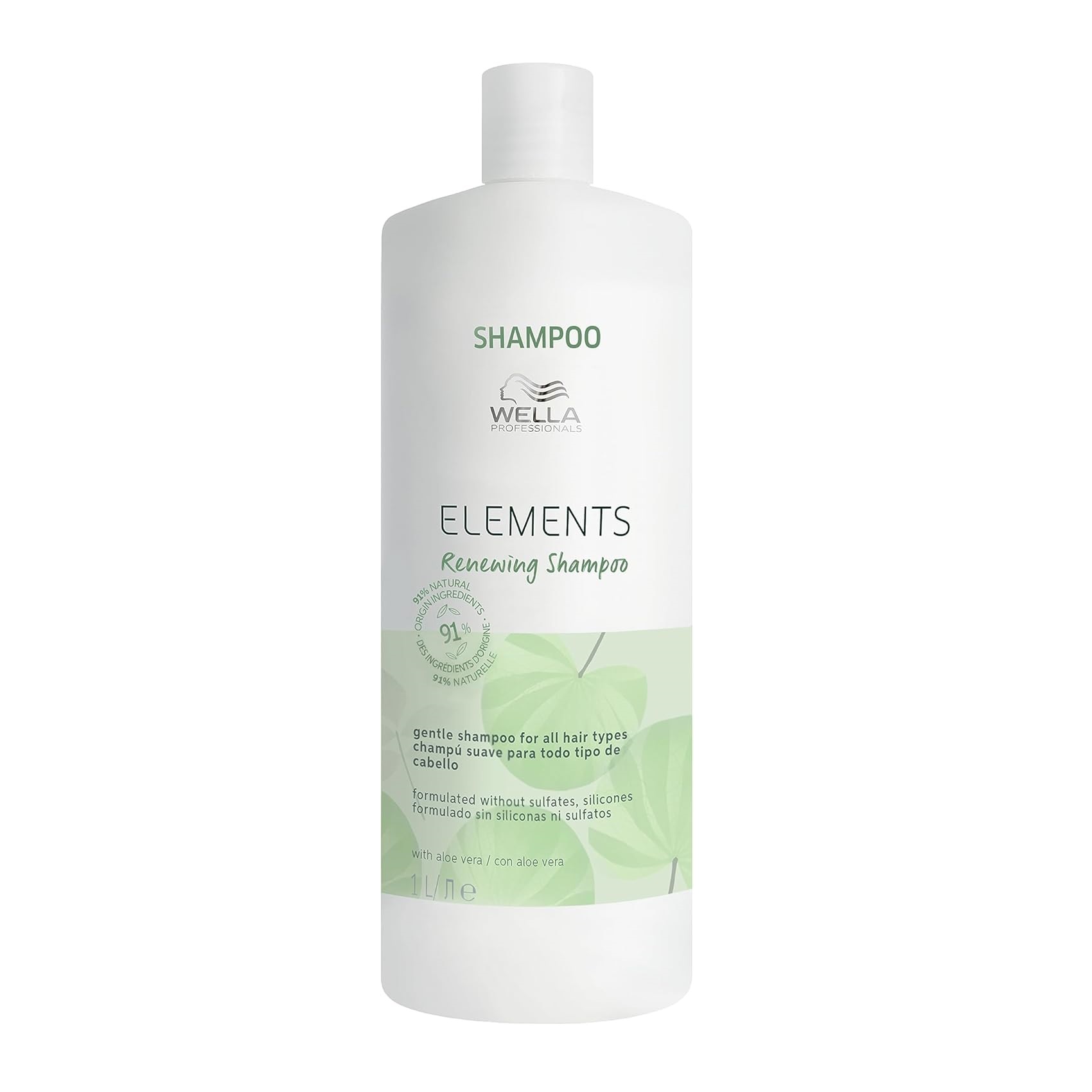 Wella Professionals Elements Renewing Shampoo. / Champú hidratante y reparador diseñado para limpiar delicadamente el cabello sin sulfatos agresivos.