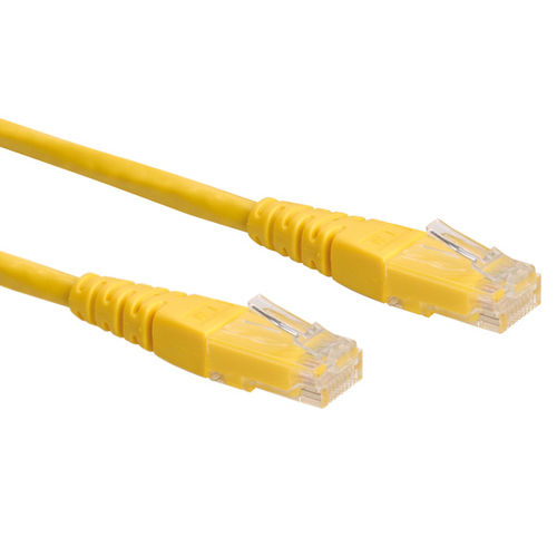 ROLINE Cable de conexión UTP Cat.6 (Clase E), amarillo, 1,5 m