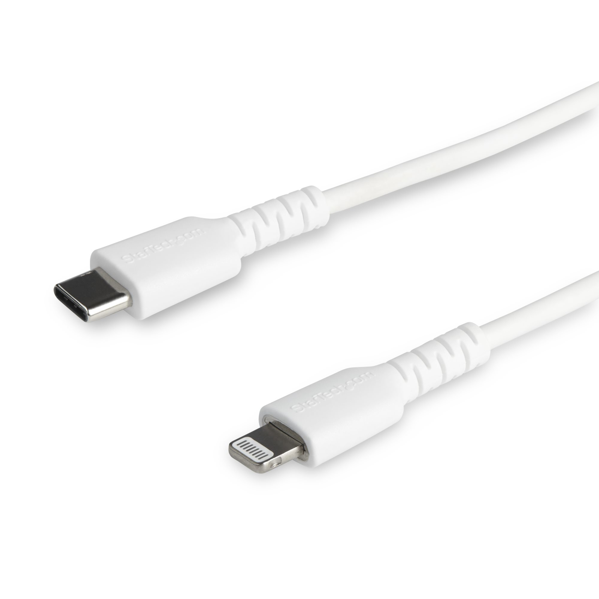 StarTech.com Cable Resistente USB-C a Lightning de 1 m Blanco - Cable de Sincronización y Carga USB