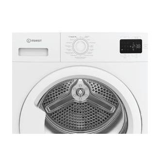 Secadora Indesit CYD92DWW SPT 9Kg Bomba de calor (condensación electrónica) Clase E  | Blanca, Easy Ironing, Programa especial Lana, Motor con garantía, Tambor de 110 Litros