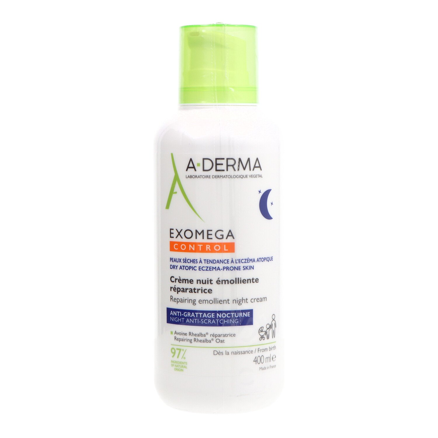 A-Derma Exomega Control Crema de Noche Emoliente Reparadora 400ml