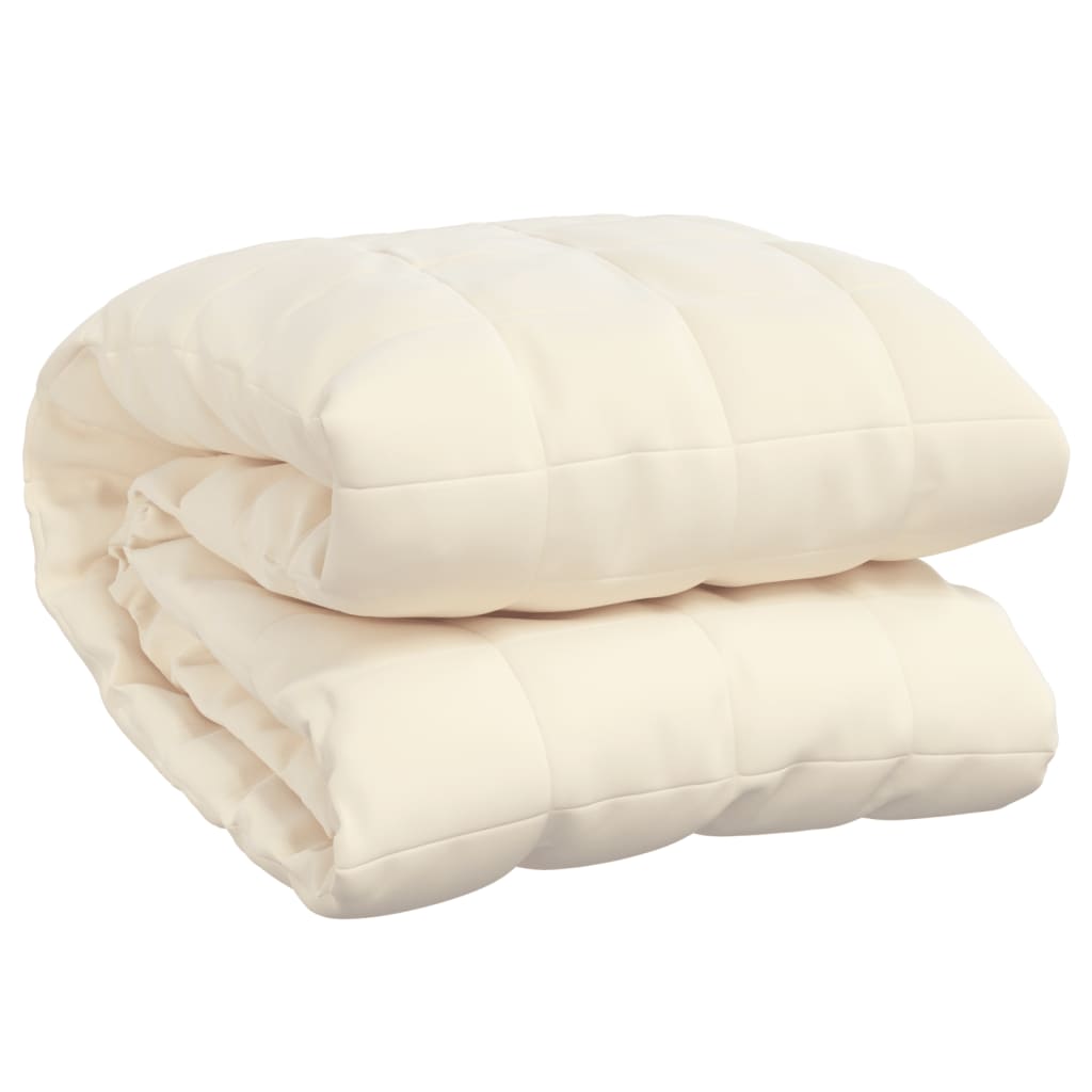 vidaXL Manta con peso tela color crema claro 220x230 cm 15 kg