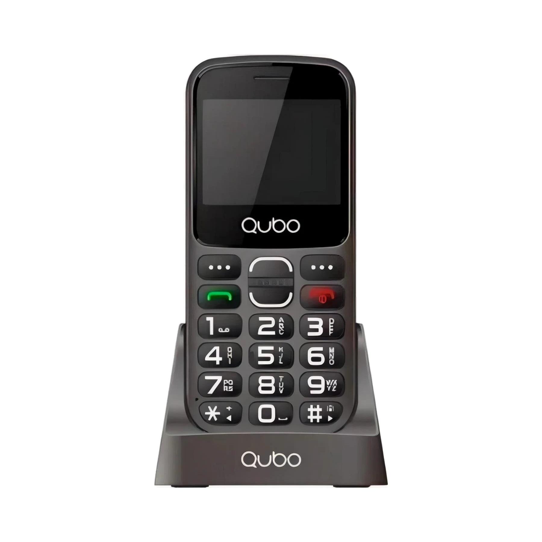 Smartphone Qubo SENIOR X-230BK 4G 128 GB 48 GB RAM 2,31" G LTE 4 Cámara 0,08 MP QVGA 320x240 píxeles Radio Digital FM Negro