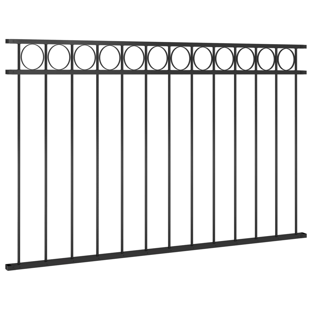 Vidaxl Panel de Valla de Acero Negro Dimensiones 1.7 X 0.8 M - Alta Seguridad para el Jardín