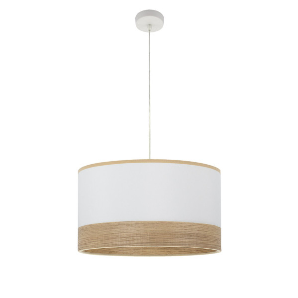 FABRILAMP Colgante Olga 1xe27 Blanco/blanco-mad.clara Regx50x50 Cm