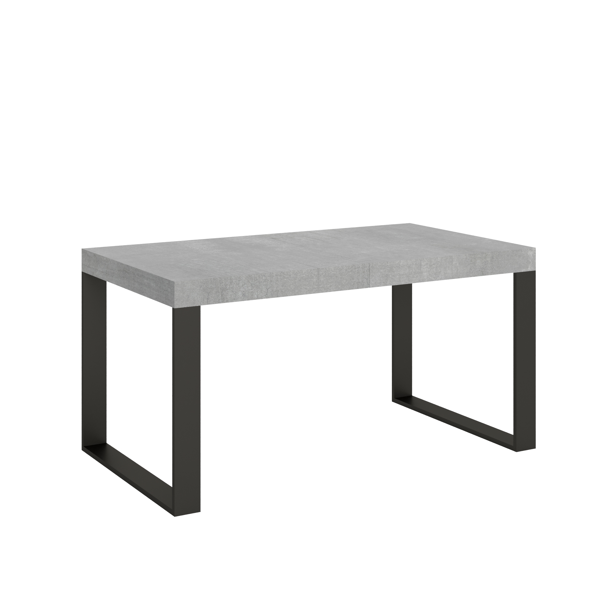 Mesa extensible 90x160/420 cm Tecno Cemento Estructura Antracita - Itamoby