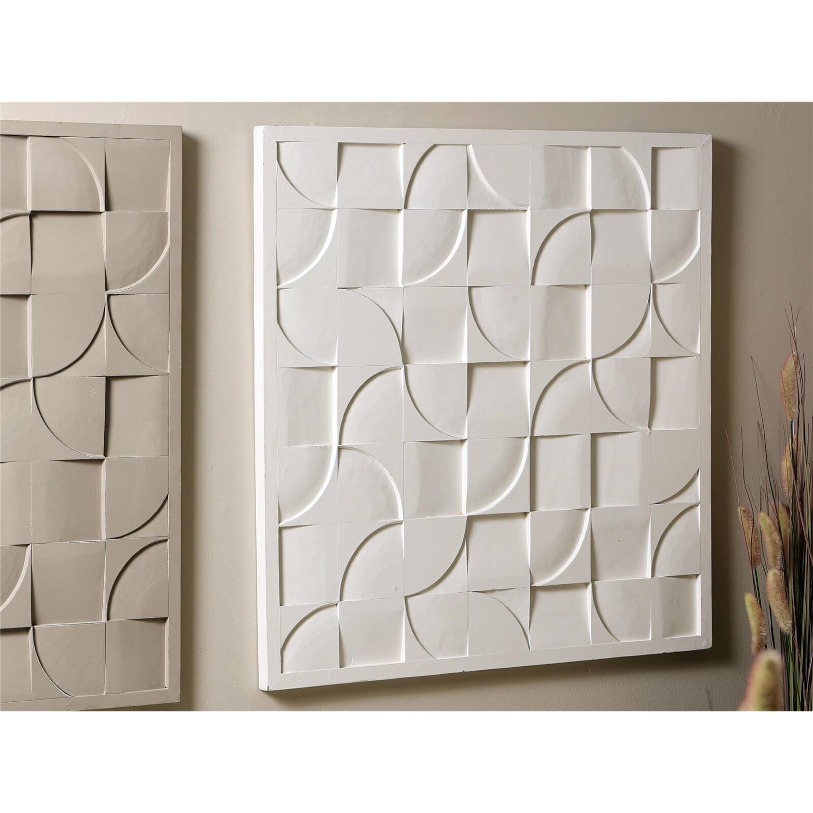 Panel tallado a distintas profundidades blanco 90x90 cms. 90x3x90 cms. El mejor complemento para tu hogar.