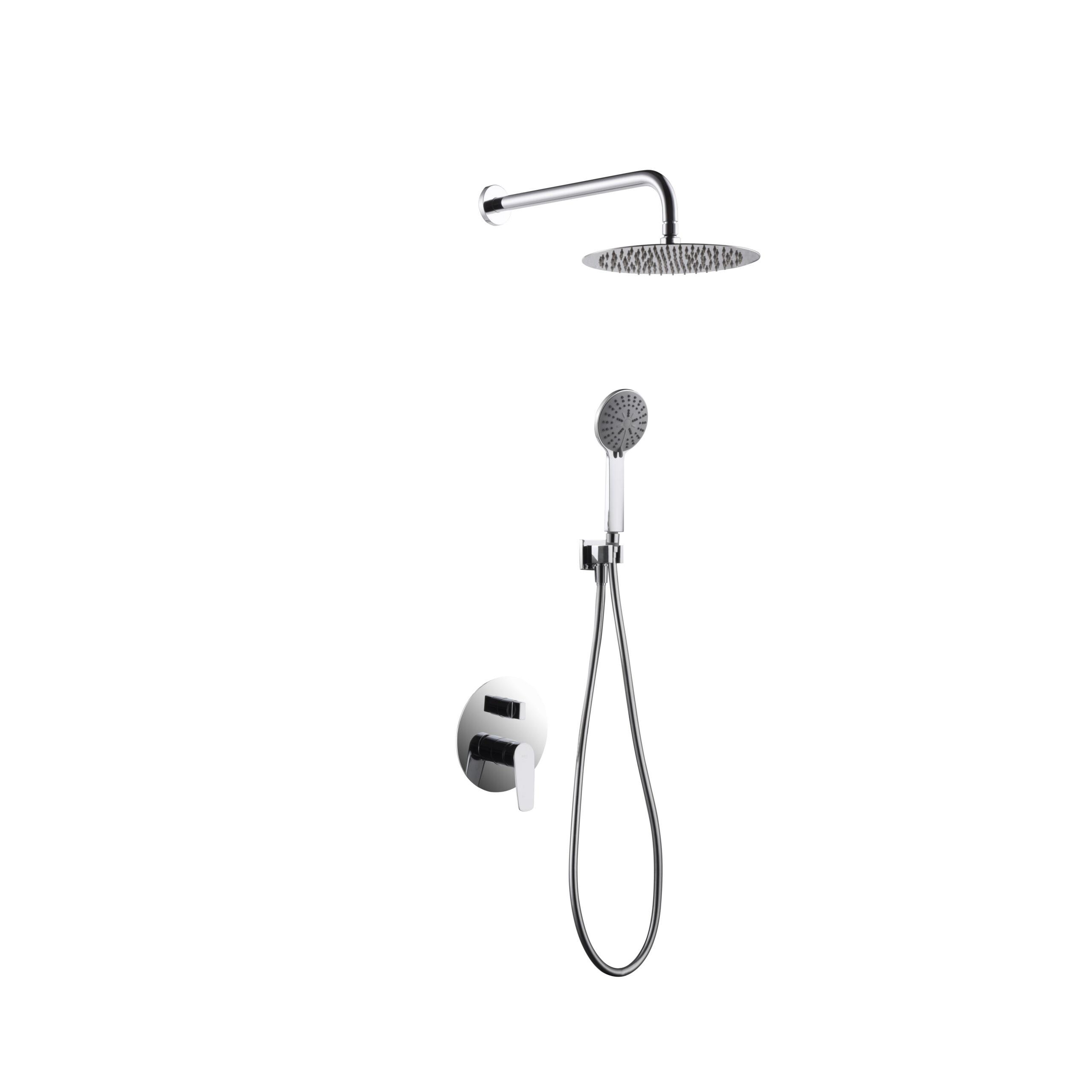 Conjunto de ducha termostática empotrado cromado serie Line - Imex Products
