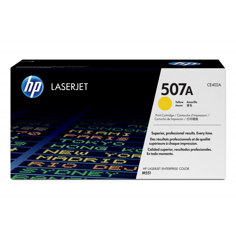 HP - Cartucho de tóner original LaserJet 507A amarillo CE402A