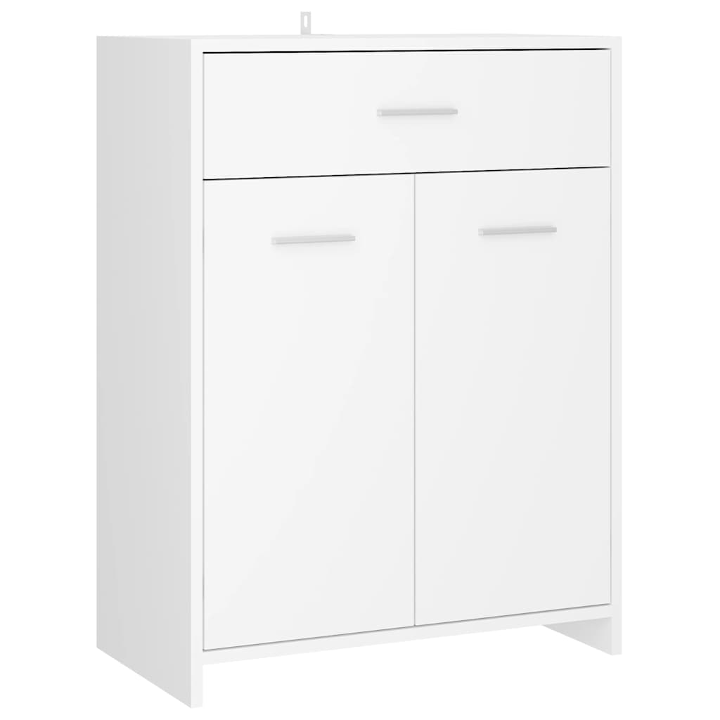 vidaXL Armario de baño madera contrachapada 60x33x80 cm en color Blanco/Madera antigua/Marrón roble y más | almacenamiento funcional diseño moderno para baño dormitorio sala