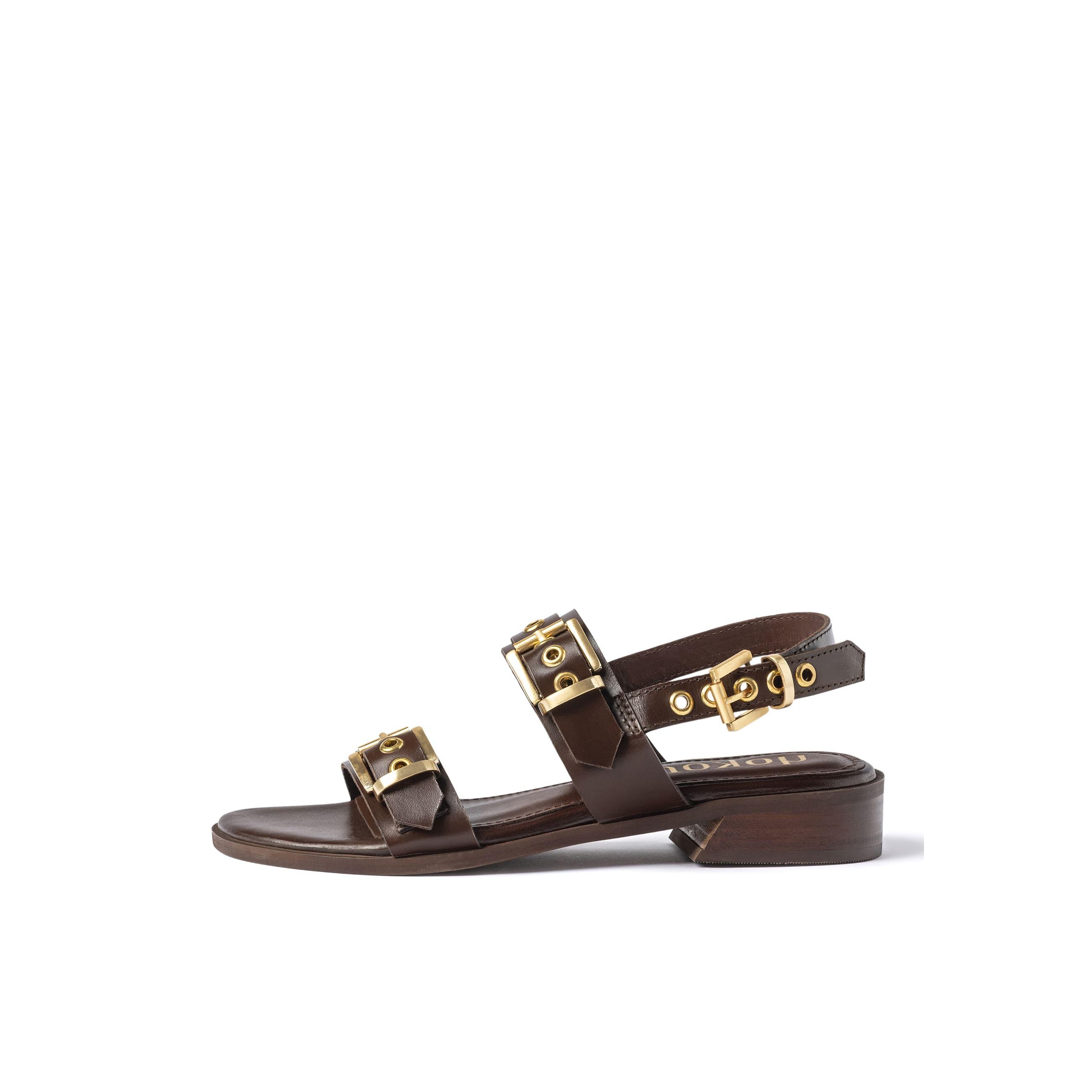 YOKONO sandalia plana RAB-254 BEIGE | Zapatos mujer Primavera-Verano | Piel vacuna  Napa | 3 CM