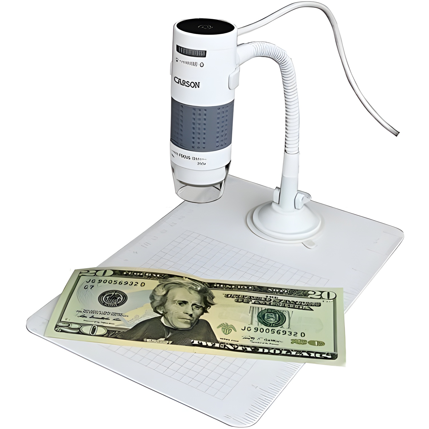 Carson Optical MM-840 Eflex Microscopio Digital Óptico 75x-300x con Cuello Flexible Integrado y Iluminación LED Ajustable