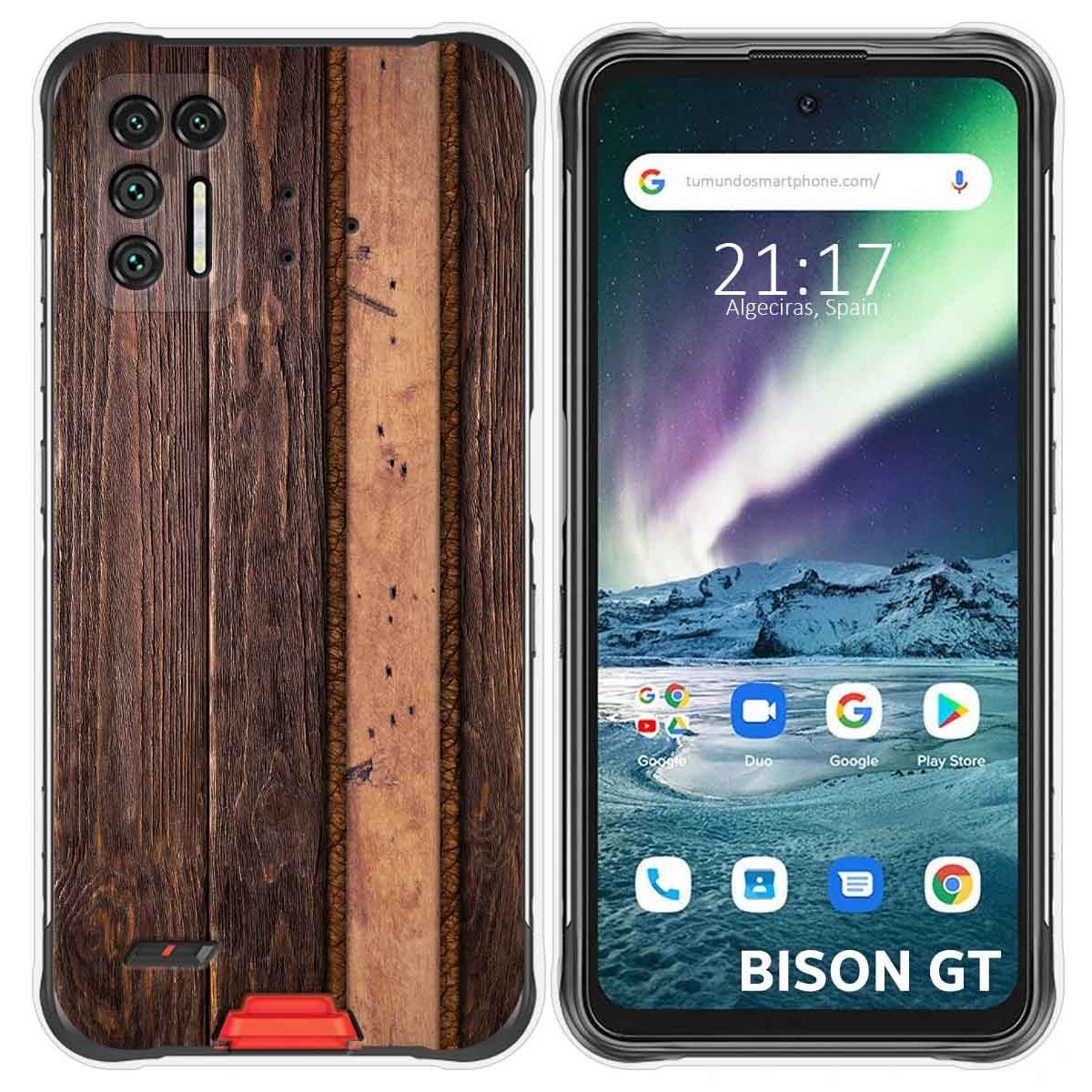 Funda Silicona para Umidigi Bison GT diseño Madera 05 Dibujos
