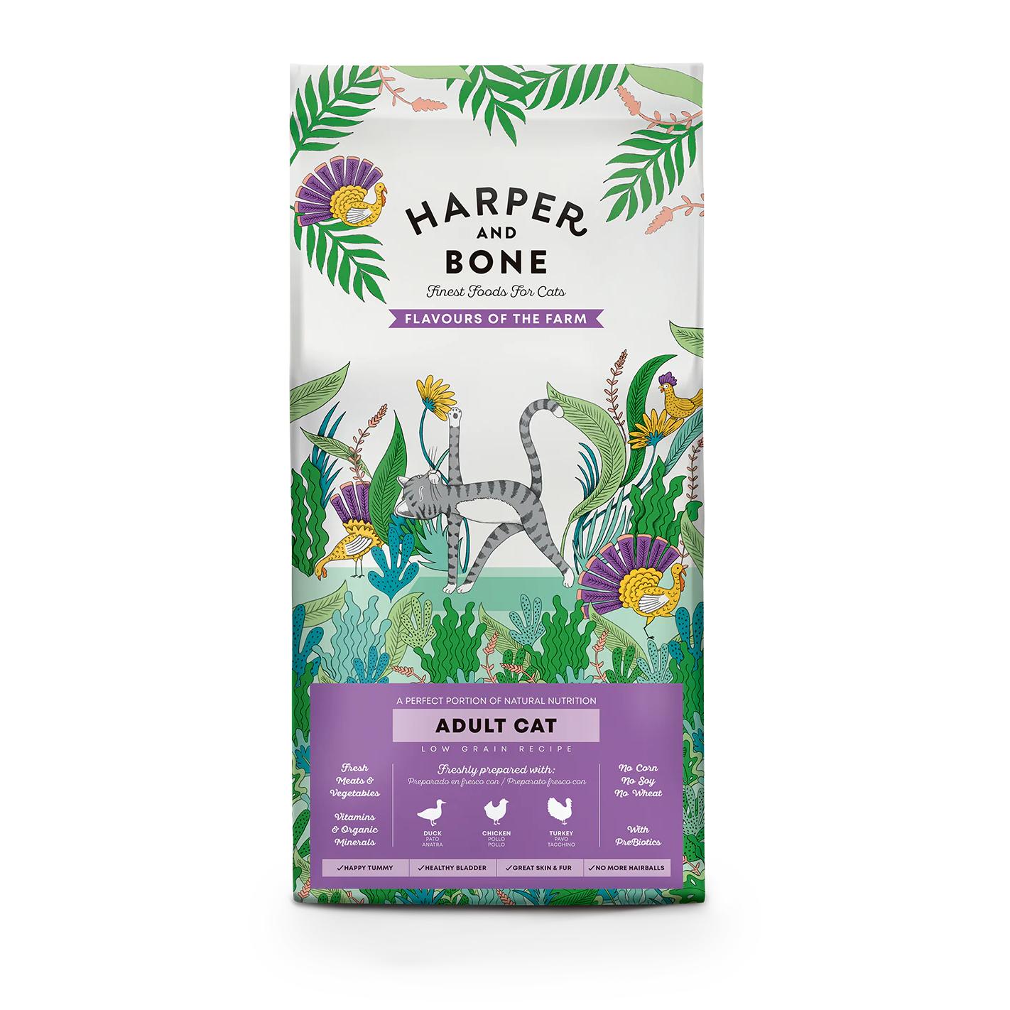 Harper & Bone Cat ADULT Flavours Farm 2kg - Pienso de Gato Adulto