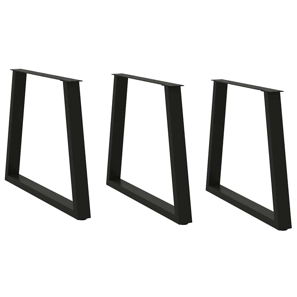 vidaXL Patas para mesa de comedor en forma de V (3 unidades) 80 x (72-73,3) cm, acero
