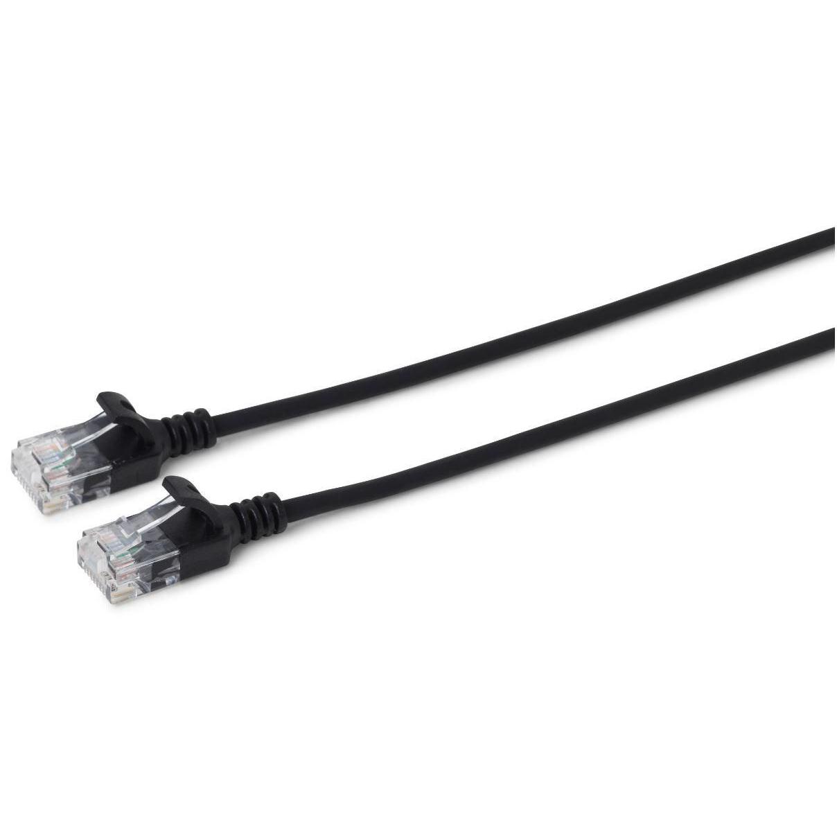 Microconnect Cable de Red Cat6a Slim 0.25m Negro - Alta Velocidad