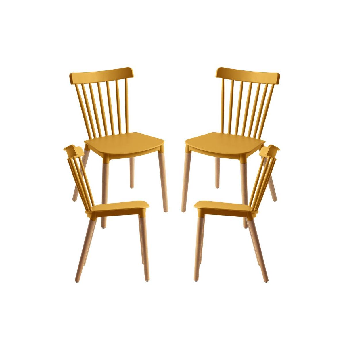 Regalos Miguel - Packs Sillas Comedor - Pack 4 Sillas Leka - Mostaza