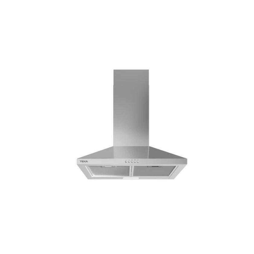 Campana Decorativa Piramidal Teka DBB64140KOS 60cm 410m³/h Clase B Inox  | Mandos pulsantes, 2 Filtros de aluminio, 67dB, Niveles Extracción 3