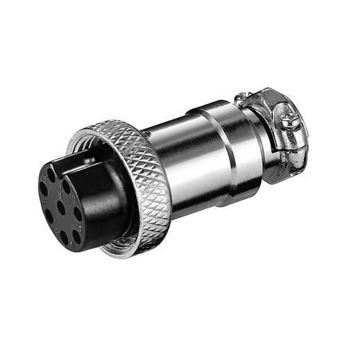 CABLEPELADO Conector Micro Aviación Aéreo Gx16 | Conector micrófono 8 Pin | Hembra | 8 Pin | Apto para Montaje a Cable de Audio y micrófono