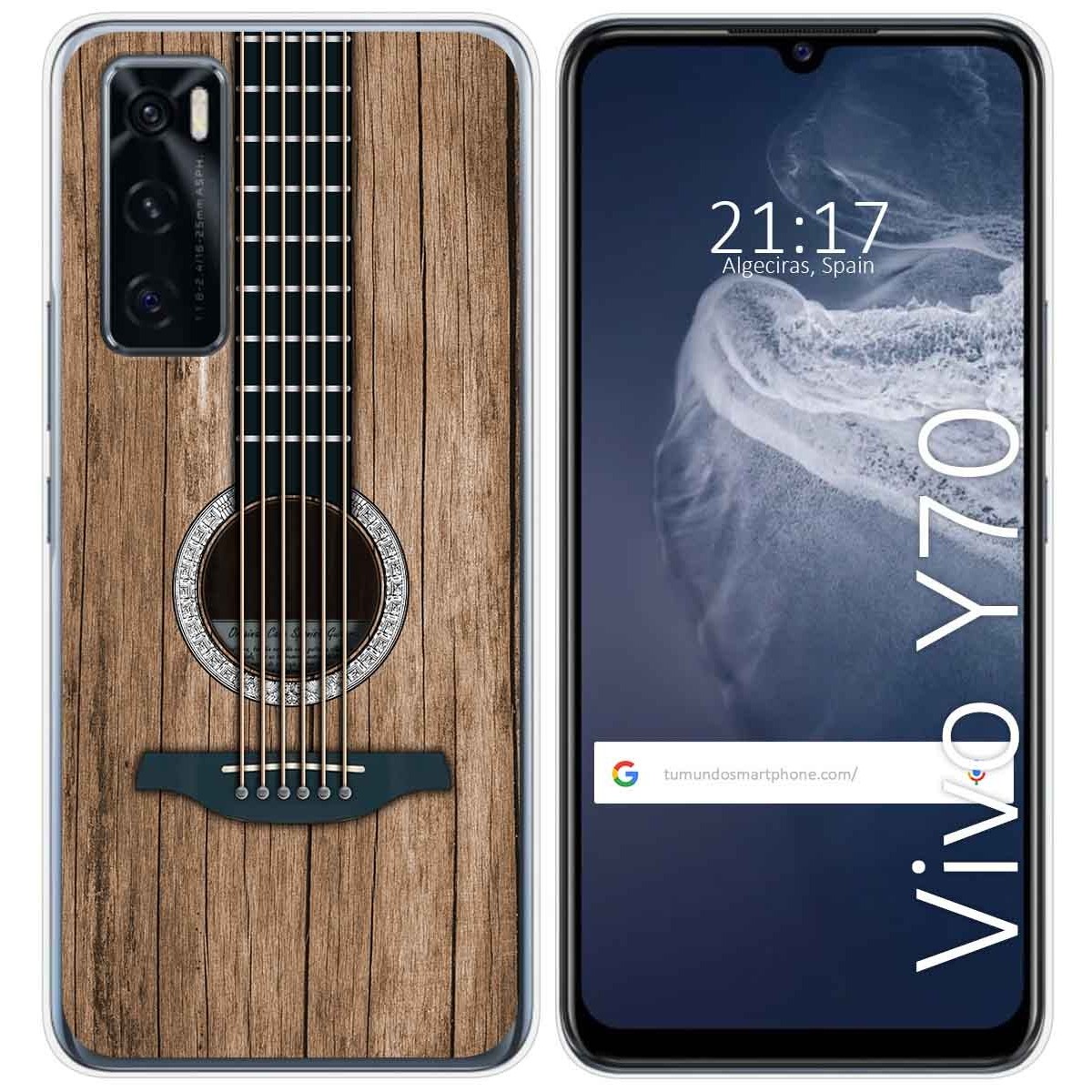 Funda Silicona para Vivo Y70 diseño Madera 11 Dibujos