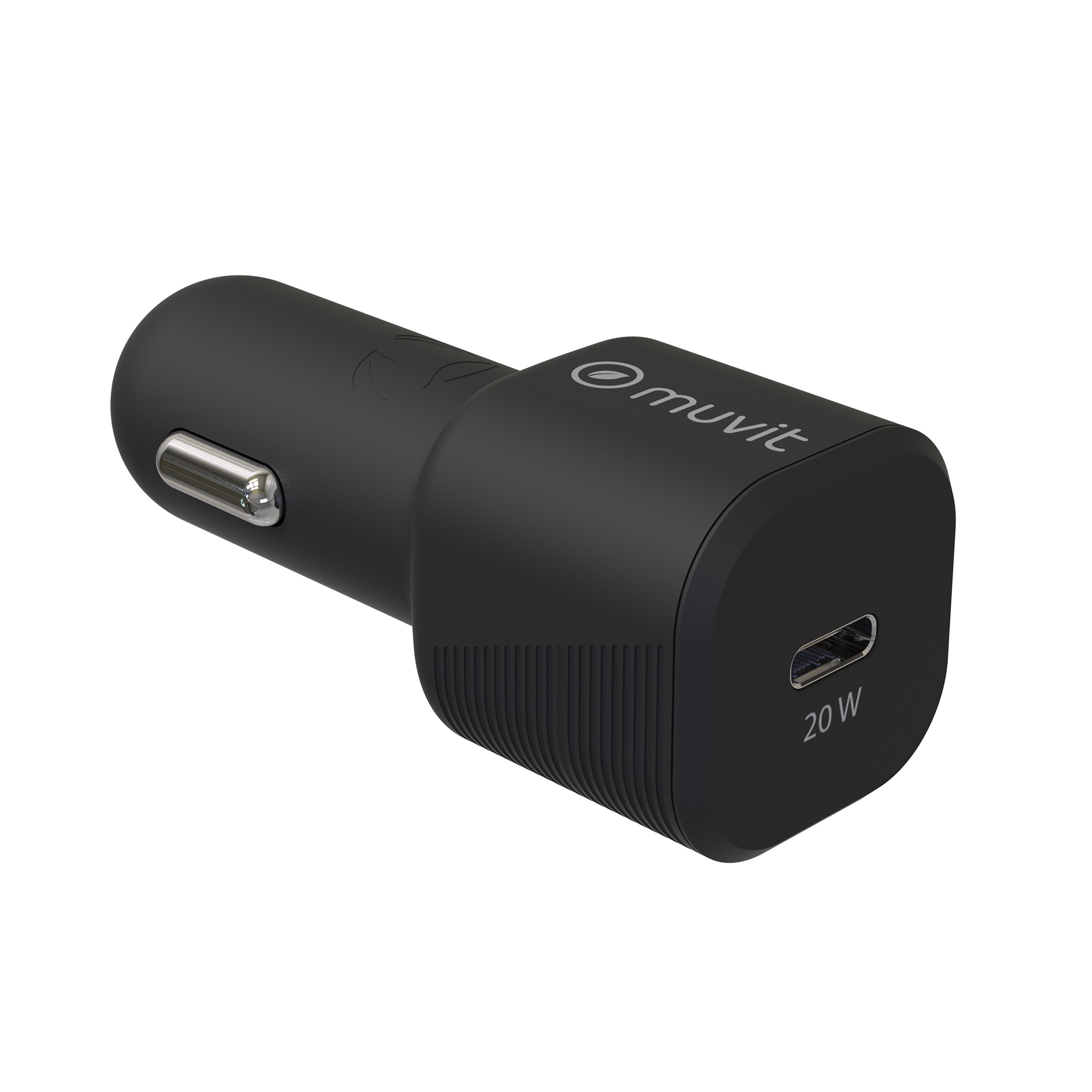 muvit for change cargador coche Tipo C PD 20W negro