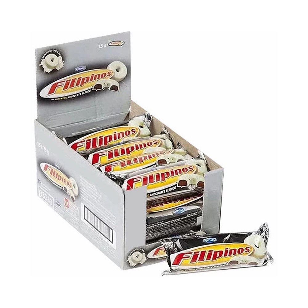 Caja Filipinos chocolate blanco Artiach 75gr_ 15 ud. 8410000804232