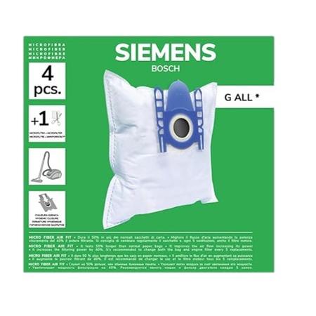 Pack de 4 Bolsas de Microfibra Compatibles con Aspiradoras compatible con Bosch, compatible con Siemens y compatible con Swirl S67 | +40% Poder Filtrante, Cierre Higiénico, con Filtro Recortable Incluido
