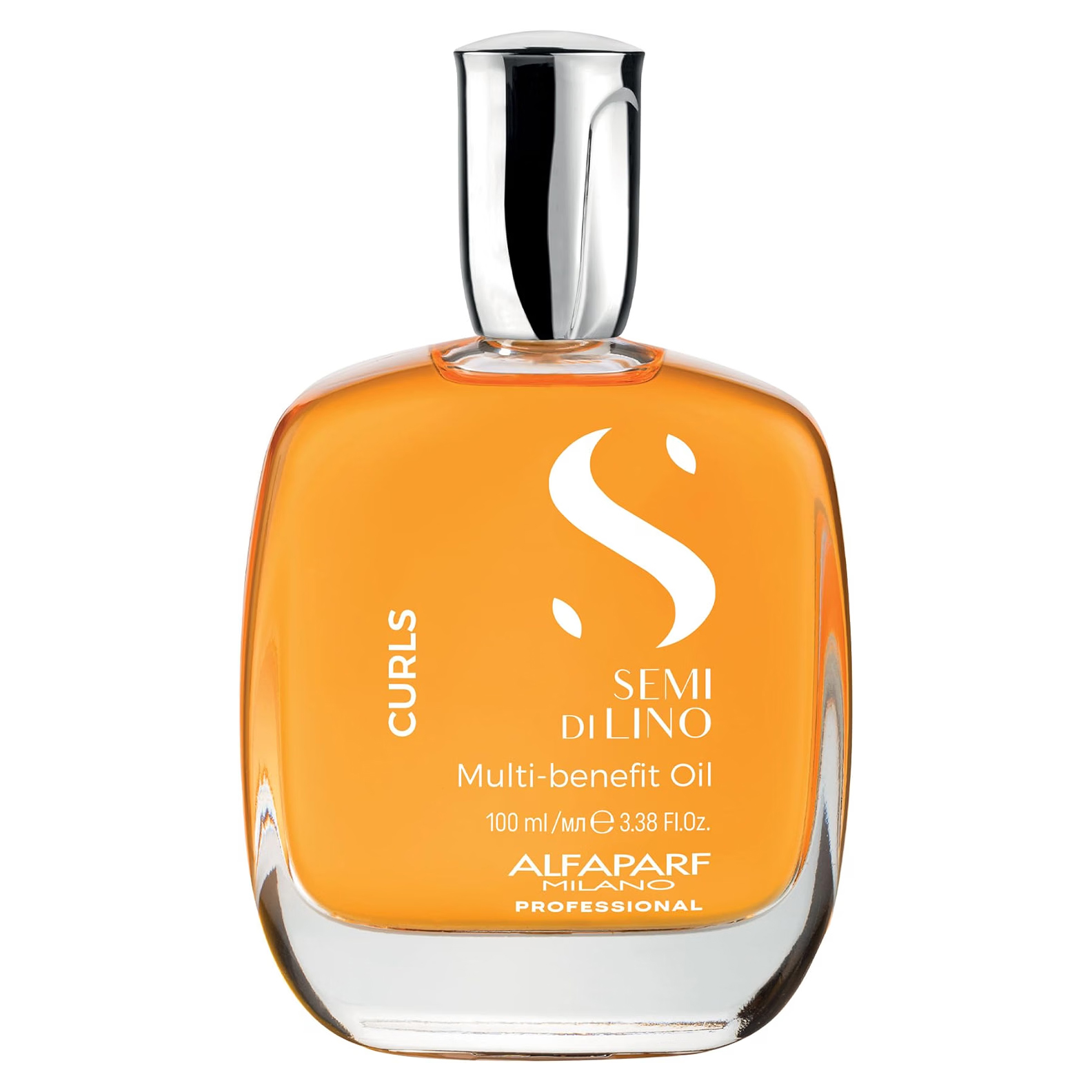 Alfaparf Milano Semi di Lino Curls Multi-Benefit Oil 100 Ml. / Aceite para Rizos y Ondas / Hidrata, Define y Aporta Brillo / Anti-Frizz 72 h, Protección Térmica 230 °C.