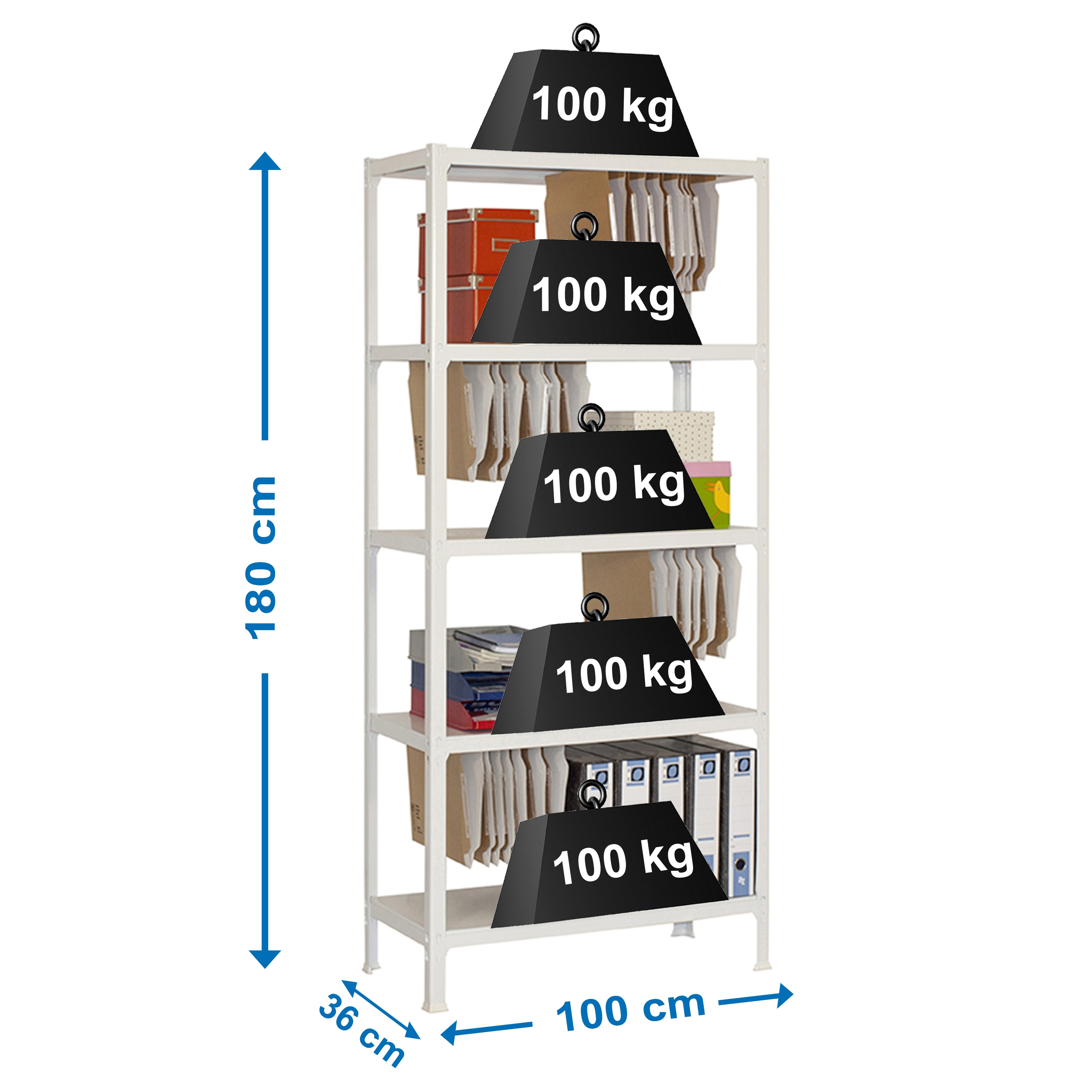 Estantería SIMONRACK Fileclick plus 5/360 blanco